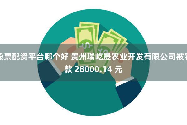 股票配资平台哪个好 贵州瑞屹晟农业开发有限公司被罚款 28000.14 元