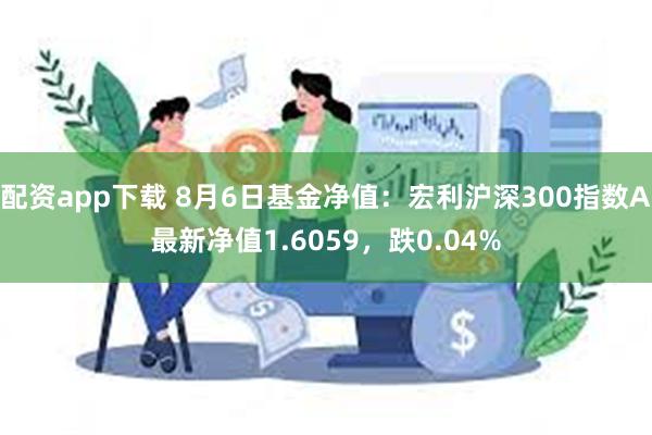 配资app下载 8月6日基金净值：宏利沪深300指数A最新净值1.6059，跌0.04%