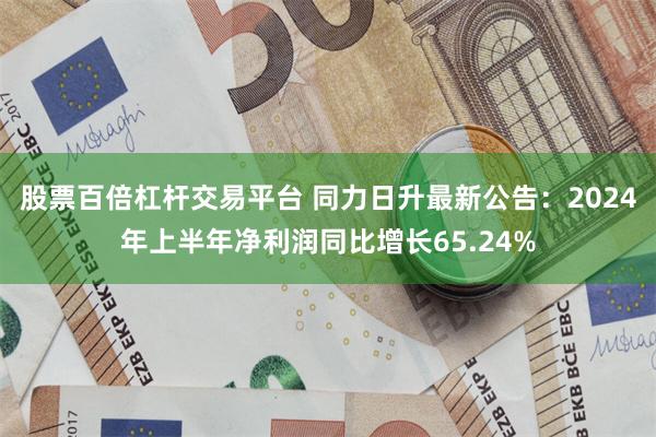 股票百倍杠杆交易平台 同力日升最新公告：2024年上半年净利润同比增长65.24%