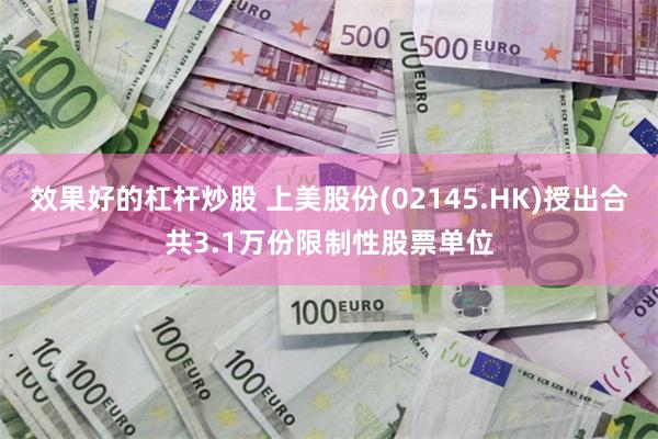 效果好的杠杆炒股 上美股份(02145.HK)授出合共3.1万份限制性股票单位