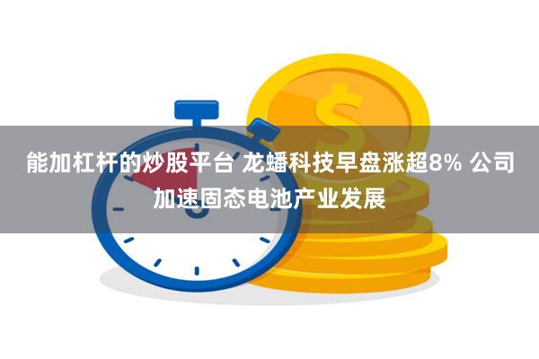 能加杠杆的炒股平台 龙蟠科技早盘涨超8% 公司加速固态电池产业发展